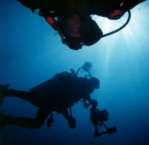 Homo sapiens aquaticus, Negril, Jamaica, Sea&Sea MX5 by Clare I Sowter 